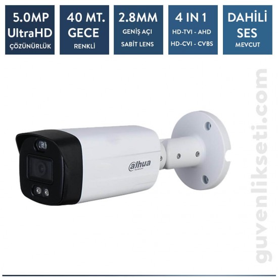 Dahua HAC-ME1509TH-PV-0360B 5mp Full Color Sesli HDCVI IR Bullet Kamera
